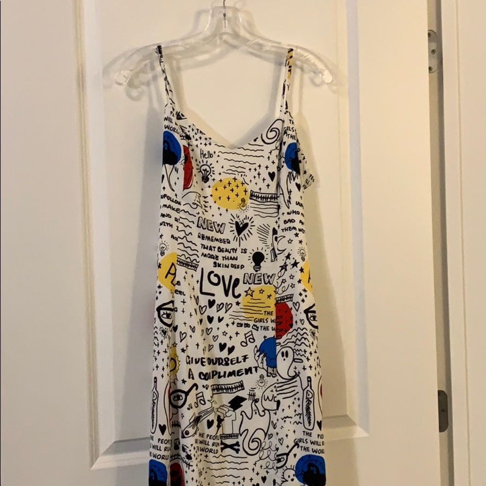 Multi-color print dress